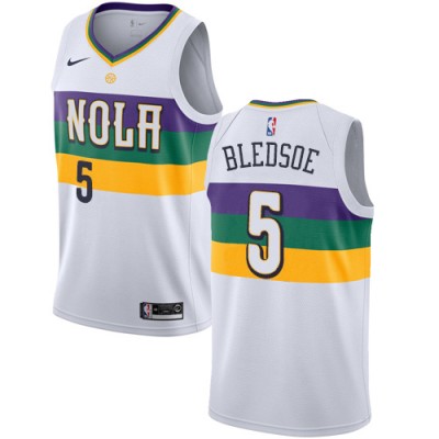 Nike New Orleans Pelicans #5 Eric Bledsoe White Youth NBA Swingman City Edition 201819 Jersey